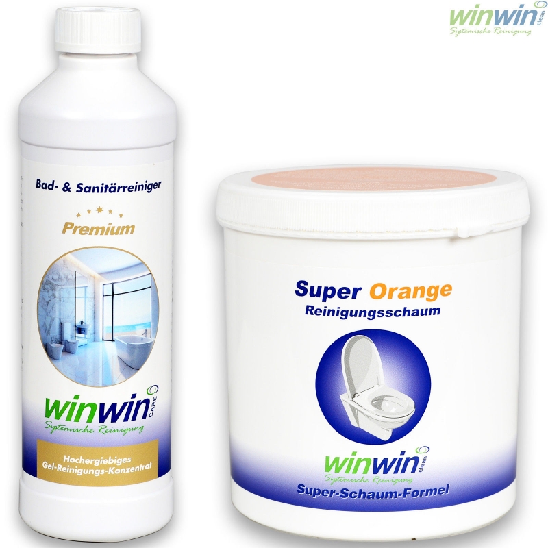Bad & Sanitair Reiniger 500ml + Super Orange WC-Reinigingsschuim